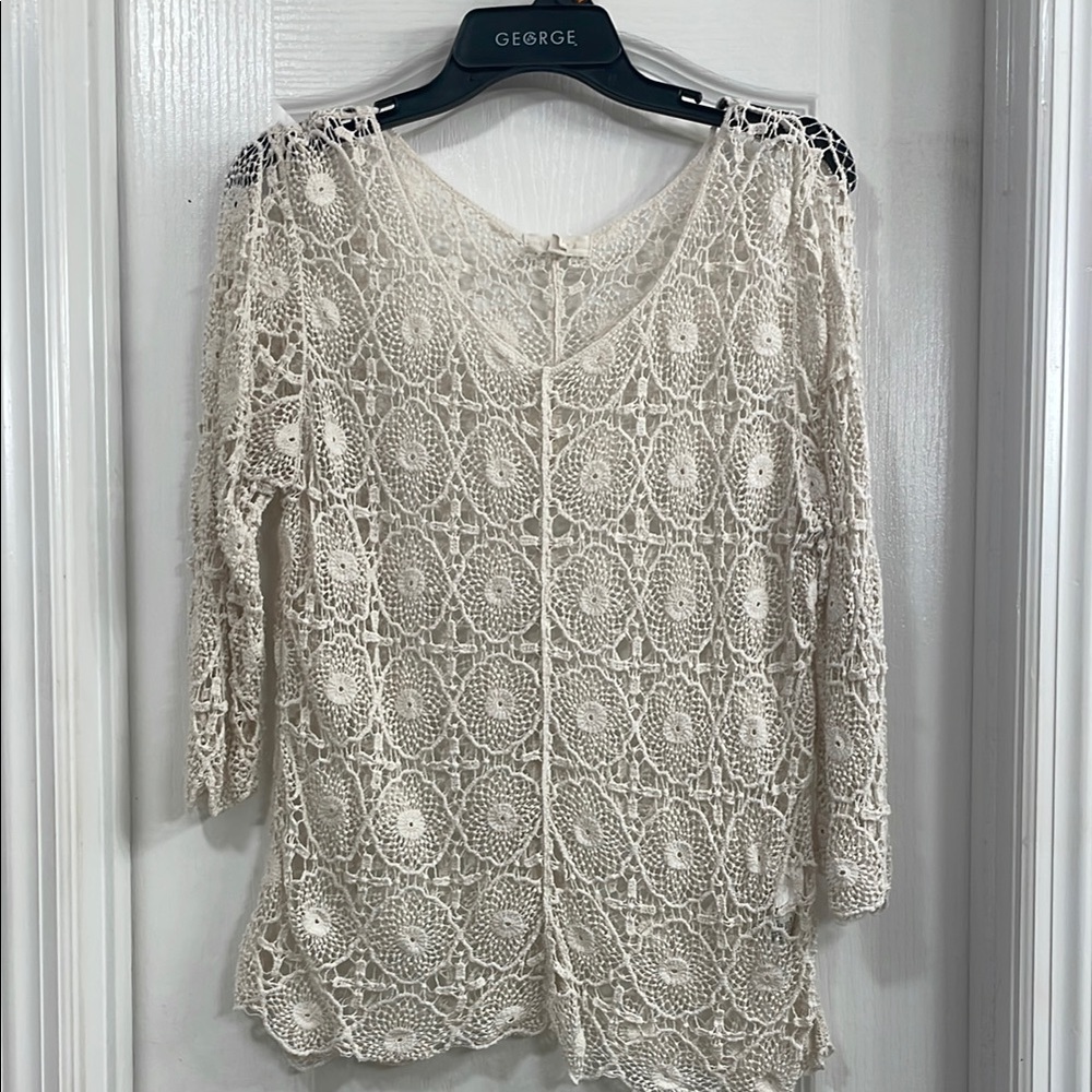 Cream Lace Women's Top